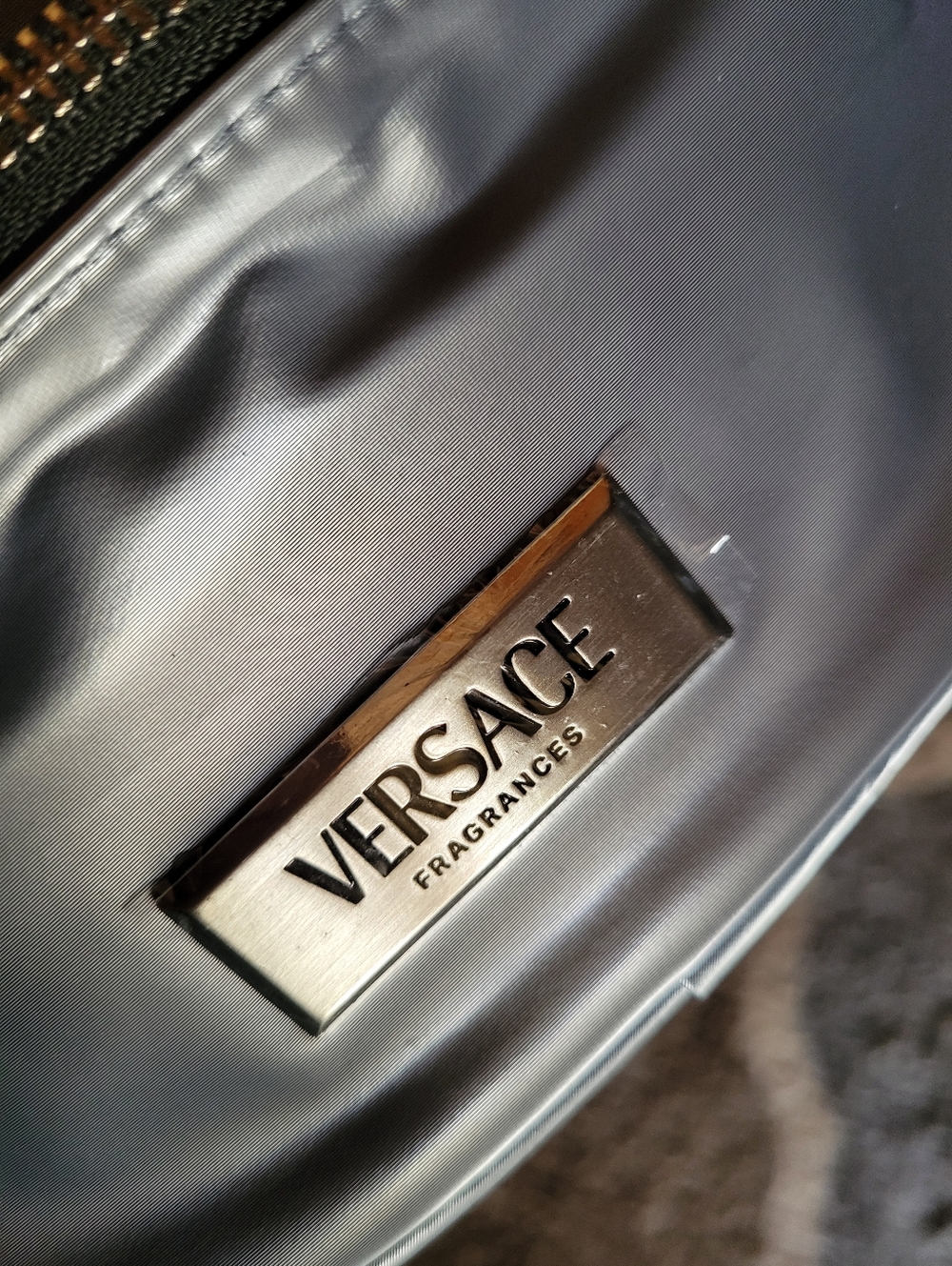 Versace Silver Belt Bag Travel Pouch Fanny Pack NWOT - Picture 5 of 10